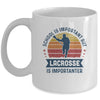 School Is Important But Lacrosse Is Importanter Lacrosse Mug Coffee Mug | Teecentury.com