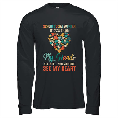 School Social Worker Appreciation Retro Sunset Teacher Women Shirt & Hoodie | teecentury