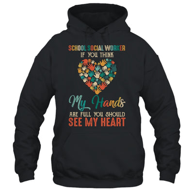 School Social Worker Appreciation Retro Sunset Teacher Women Shirt & Hoodie | teecentury