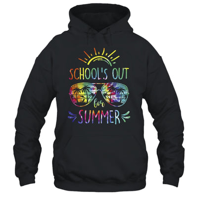 Schools Out For Summer Glasses Last Day Of School Tie Dye Shirt & Tank Top | teecentury