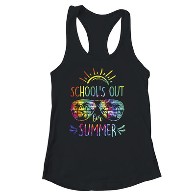 Schools Out For Summer Glasses Last Day Of School Tie Dye Shirt & Tank Top | teecentury