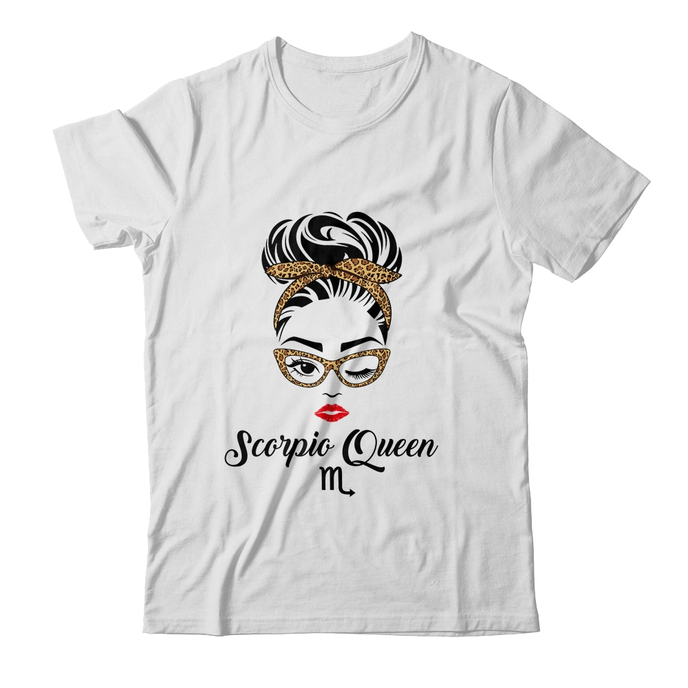 Scorpio Queen Woman Leopard Lips Eyes Lady Birthday Gifts T-Shirt & Tank Top | Teecentury.com