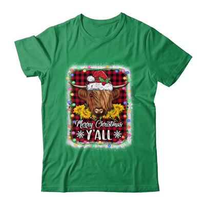 Scottish Hairy Cow Mom Heifer Merry Christmas Yall Xmas T-Shirt & Sweatshirt | Teecentury.com