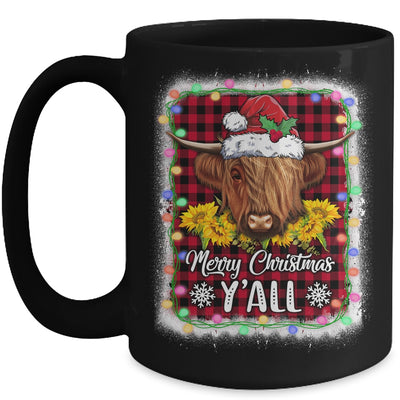 Scottish Hairy Cow Mom Heifer Merry Christmas Yall Xmas Mug Coffee Mug | Teecentury.com