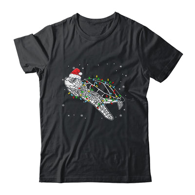 Sea Turtle Christmas Lights Funny Santa Hat Merry Christmas Shirt & Sweatshirt | teecentury