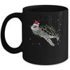 Sea Turtle Christmas Lights Funny Santa Hat Merry Christmas Mug | teecentury