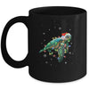 Sea Turtle Lights Funny Santa Hat Merry Christmas Mug Coffee Mug | Teecentury.com