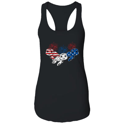 Sea Turtles 4th Of July American USA Flag Patriotic T-Shirt & Tank Top | Teecentury.com