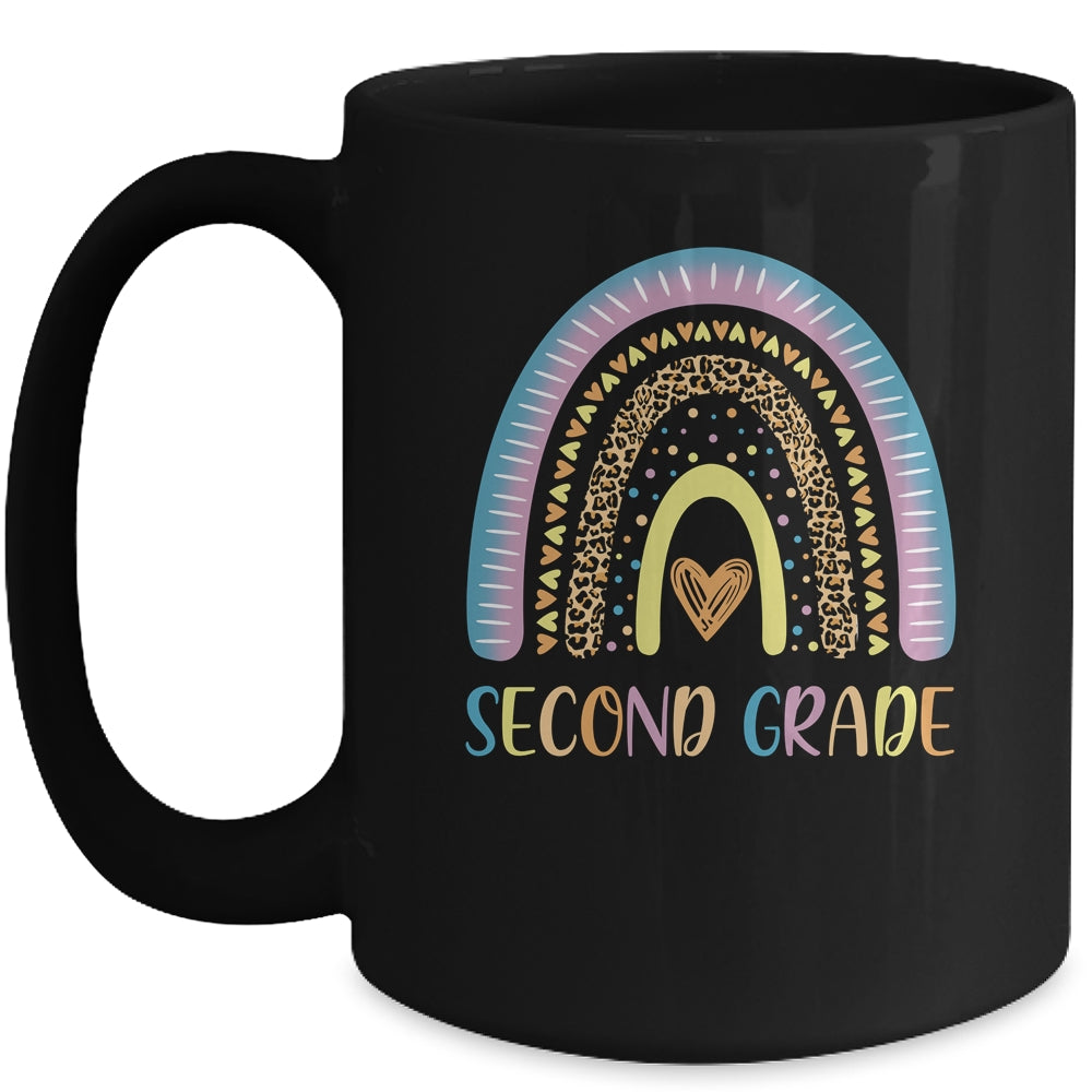 Second Grade Rainbow Leopard Girls Teacher Team 2nd Grade Mug Coffee Mug | Teecentury.com