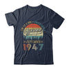 September 1947 Vintage 75 Years Old Retro 75th Birthday T-Shirt & Hoodie | Teecentury.com