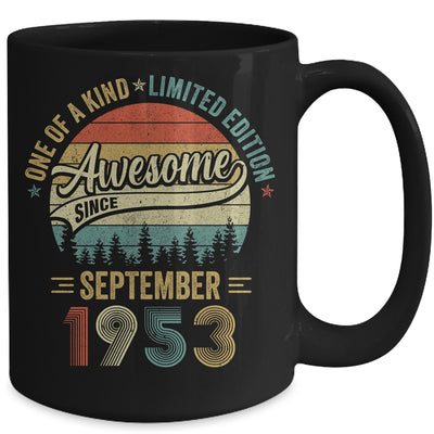 September 1953 Vintage 70 Years Old Retro 70th Birthday Mug | teecentury