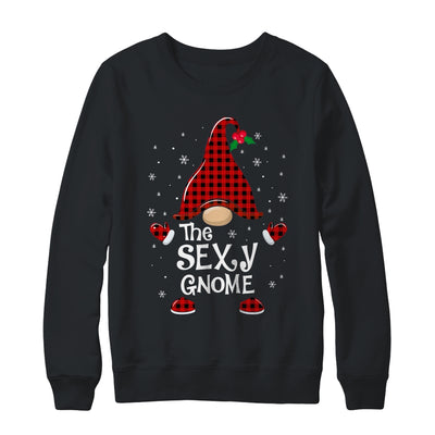 Sexy Gnome Buffalo Plaid Matching Christmas Pajama Gift T-Shirt & Sweatshirt | Teecentury.com