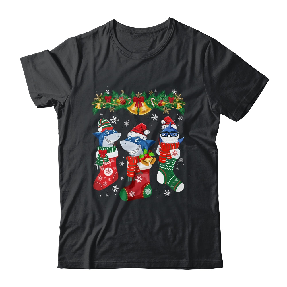 Shark Socks Christmas Funny Family Christmas Shirt & Sweatshirt | teecentury
