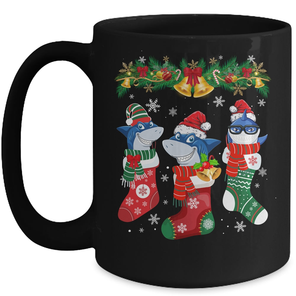 Shark Socks Christmas Funny Family Christmas Mug | teecentury