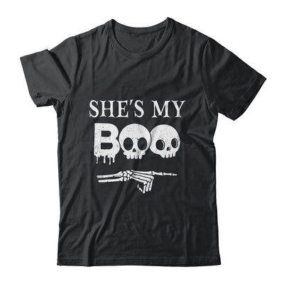 She's My Boo Skull Face Matching Halloween Couples Funny Shirt & Hoodie | teecentury