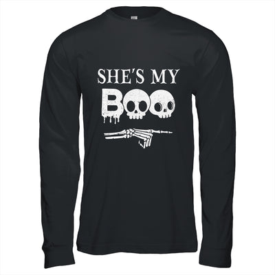 She's My Boo Skull Face Matching Halloween Couples Funny Shirt & Hoodie | teecentury