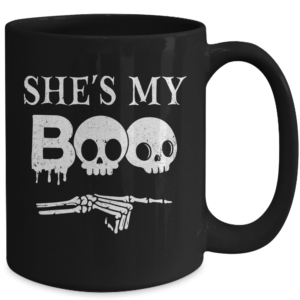 She's My Boo Skull Face Matching Halloween Couples Funny Mug | teecentury