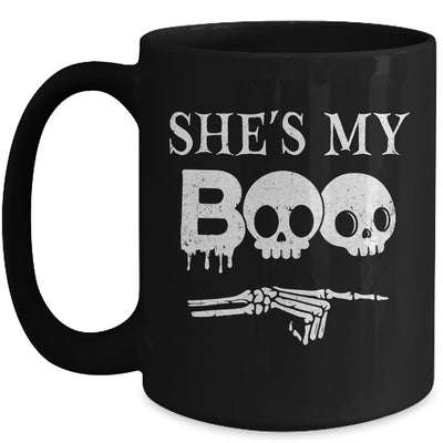 She's My Boo Skull Face Matching Halloween Couples Funny Mug | teecentury