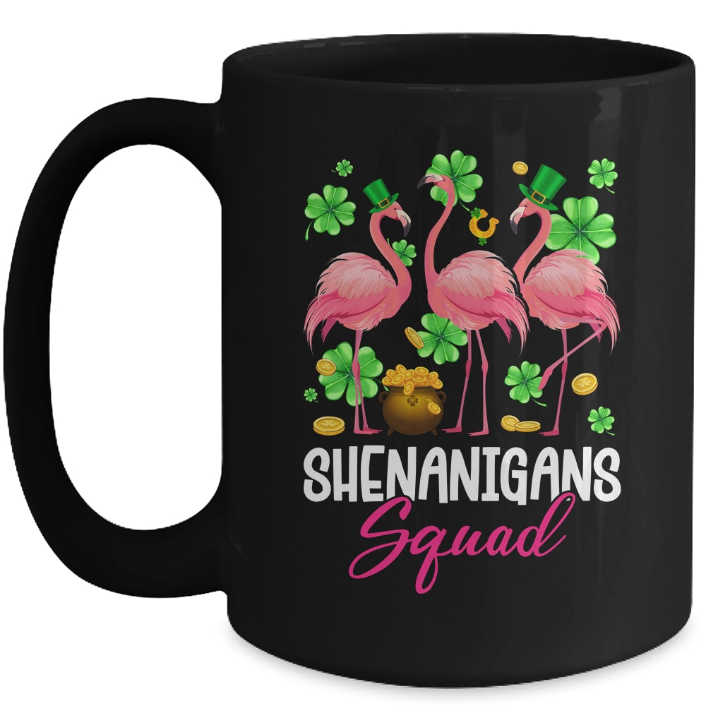 Shenanigan Squad Irish Flamingo St Patricks Day Bird Animal Mug | teecentury
