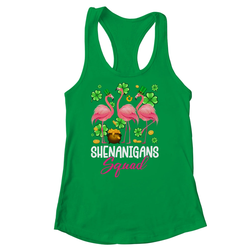 Shenanigan Squad Irish Flamingo St Patricks Day Bird Animal Shirt & Tank Top | teecentury