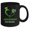 Shenanigans Coordinator Green Heart Shamrock St Patricks Day Mug | teecentury