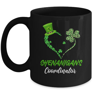 Shenanigans Coordinator Green Heart Shamrock St Patricks Day Mug | teecentury