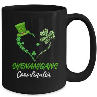 Shenanigans Coordinator Green Heart Shamrock St Patricks Day Mug | teecentury