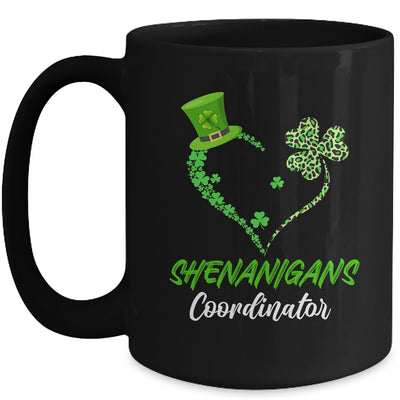 Shenanigans Coordinator Green Heart Shamrock St Patricks Day Mug | teecentury