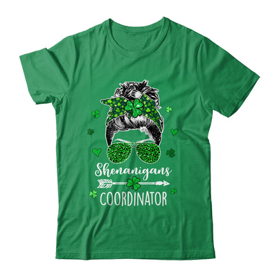 Shenanigans Coordinator Messy Bun St Patricks Day Party Shirt & Hoodie | teecentury