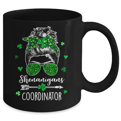 Shenanigans Coordinator Messy Bun St Patricks Day Party Mug | teecentury