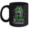 Shenanigans Coordinator Messy Bun St Patricks Day Party Mug | teecentury