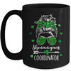 Shenanigans Coordinator Messy Bun St Patricks Day Party Mug | teecentury