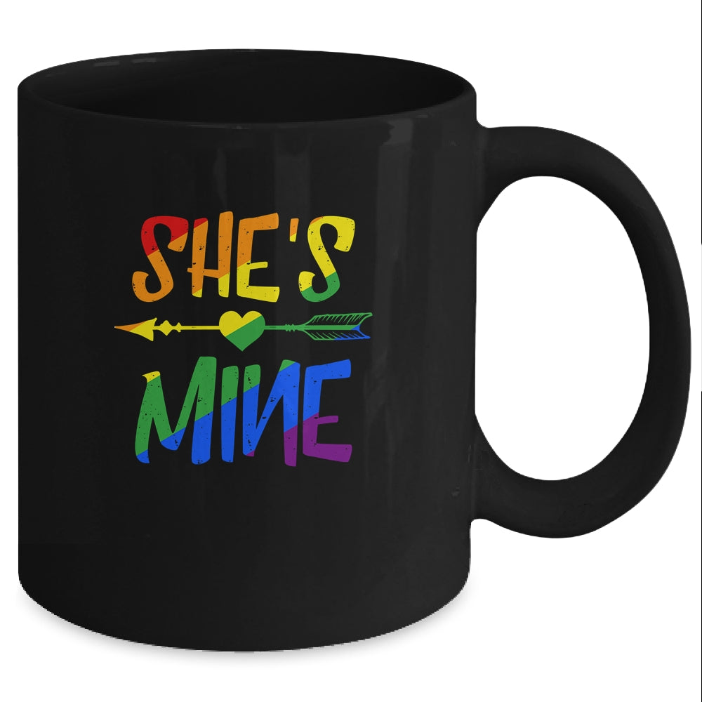 Shes Mine Im Hers Lesbian Couple Matching LGBT Pride Mug Coffee Mug | Teecentury.com