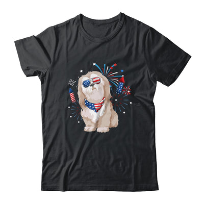 Shih Tzu Dog American USA Flag 4th of July Men women Lover Shirt & Tank Top | teecentury