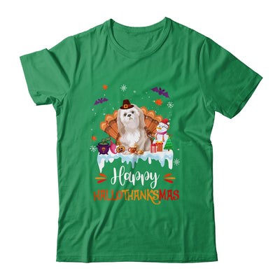 Shih Tzu HalloThanksMas Halloween Thanksgiving Christmas Shirt & Sweatshirt | teecentury