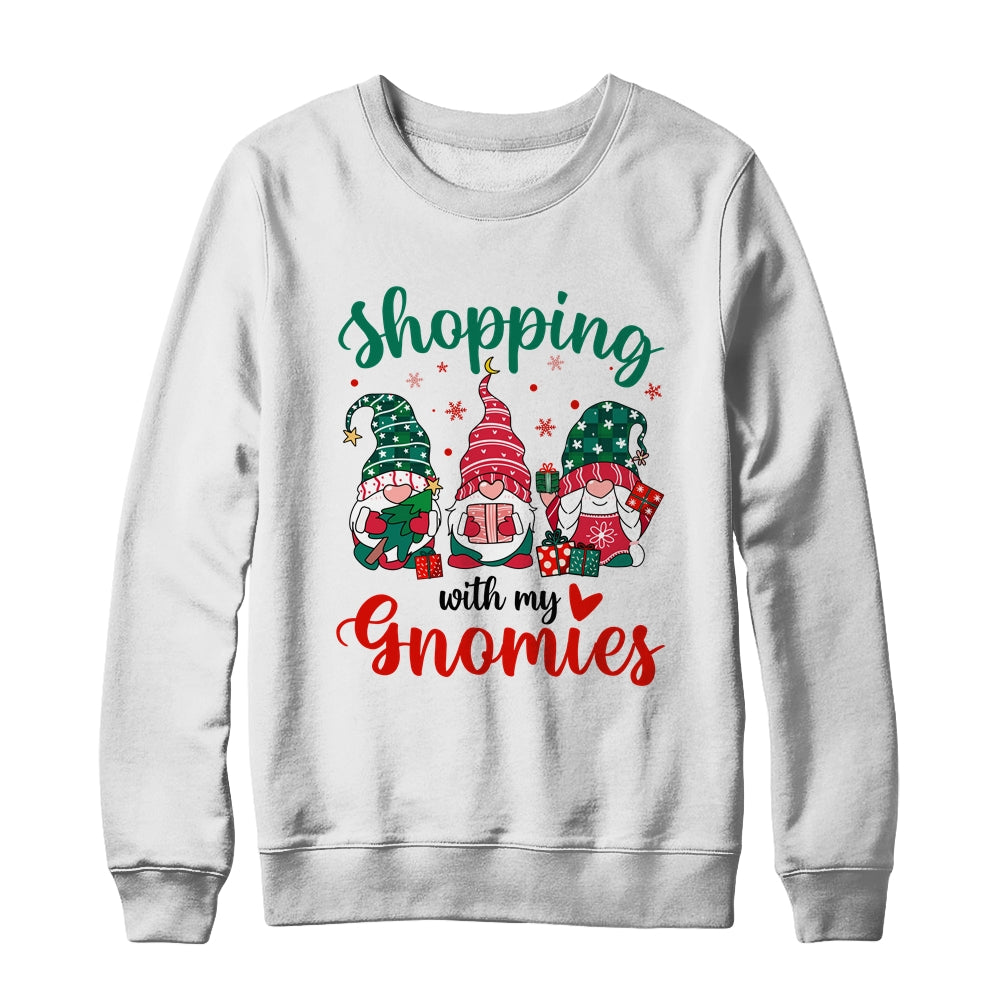 Shopping With My Gnomies Cute Xmas Gnomes Lover Christmas Shirt & Sweatshirt | teecentury