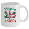Shopping With My Gnomies Cute Xmas Gnomes Lover Christmas Mug | teecentury