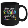 Show Your STAAR Power Tie Dye Teacher Testing Exam Test Day Mug | teecentury