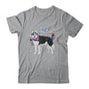 Siberian Husky Dog American USA Flag 4th of July women Lover Shirt & Tank Top | teecentury