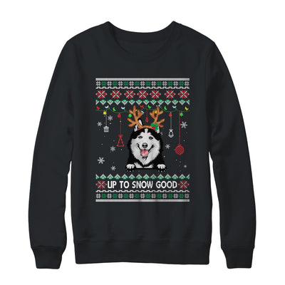 Siberian Husky Dog Reindeer Ugly Christmas Xmas T-Shirt & Sweatshirt | Teecentury.com