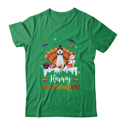 Siberian Husky Happy HalloThanksMas Halloween Christmas Shirt & Sweatshirt | teecentury