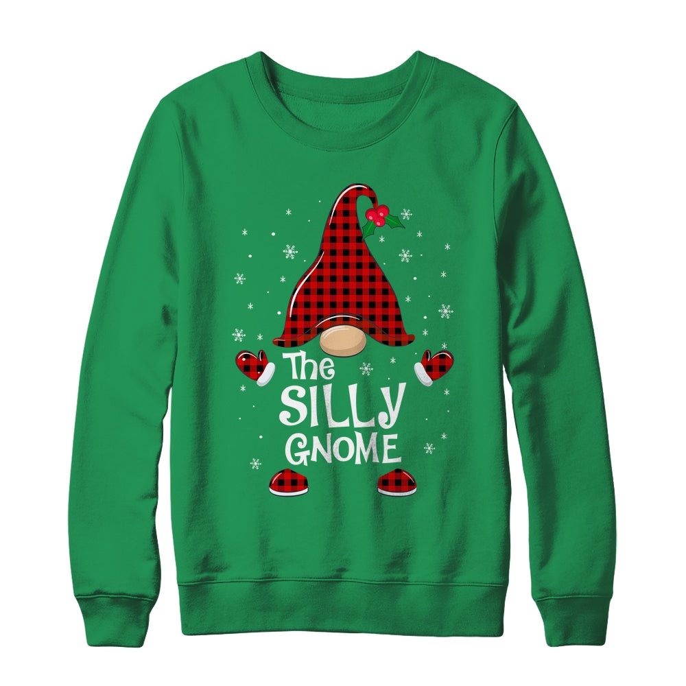 Silly Gnome Buffalo Plaid Matching Christmas Pajama Gift T-Shirt & Sweatshirt | Teecentury.com