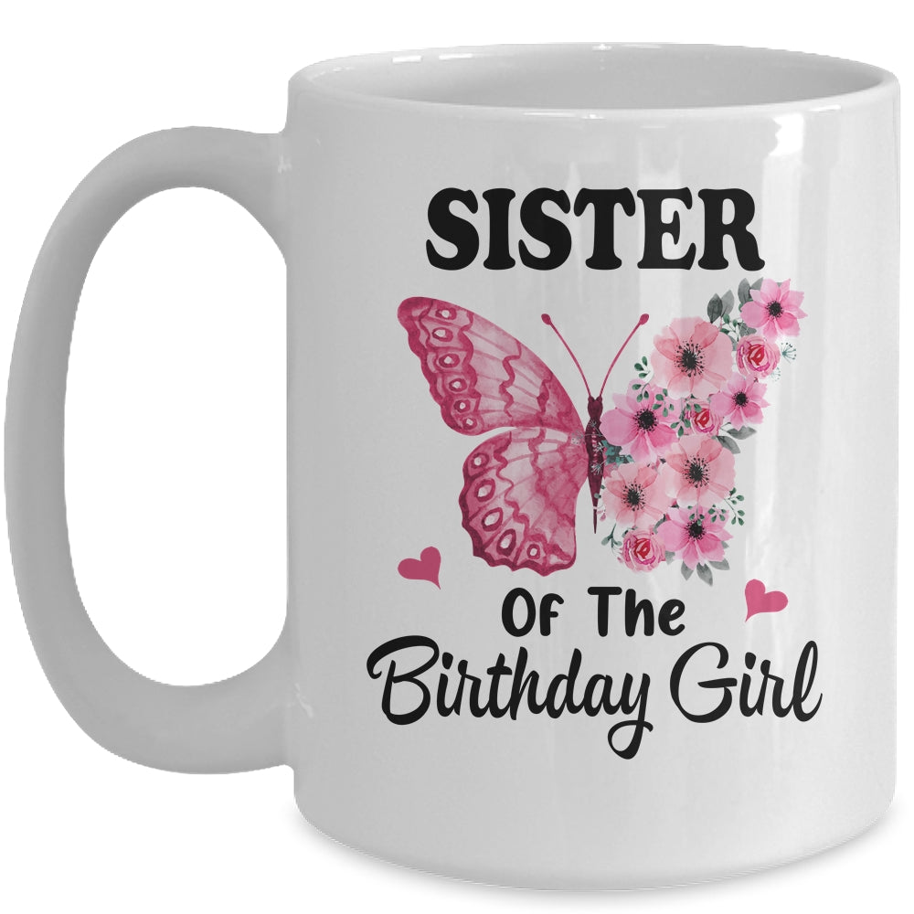 Sister 1st First Birthday Matching Family Butterfly Floral Mug | teecentury