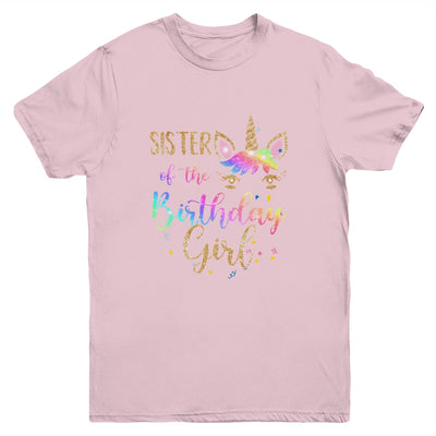 Sister Of The Birthday Girl Sister Unicorn Birthday Gift Youth Youth Shirt | Teecentury.com