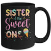 Sister Of The Sweet One Ice Cream 1st First Birthday Family Mug | teecentury