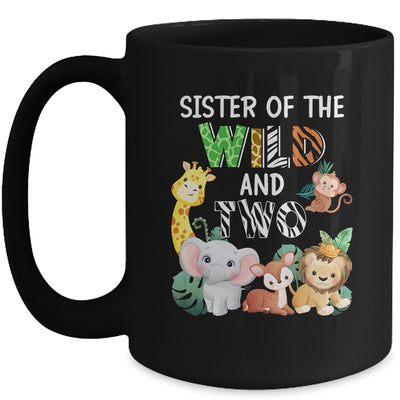 Sister Of The Wild And Two Zoo Theme Birthday Safari Mug | teecentury