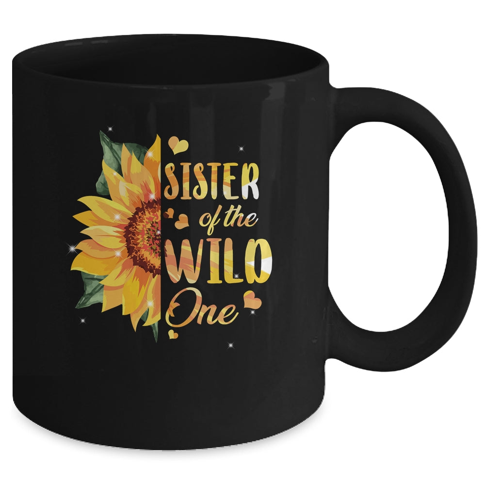 Sister Of The Wild One 1st Birthday Sunflower Mug Coffee Mug | Teecentury.com