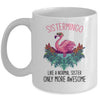 Sistermingo Like A Sister Only Awesome Flamingo Mug Coffee Mug | Teecentury.com