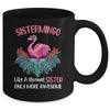 Sistermingo Like An Sister Only Awesome Floral Flamingo Gift Mug Coffee Mug | Teecentury.com