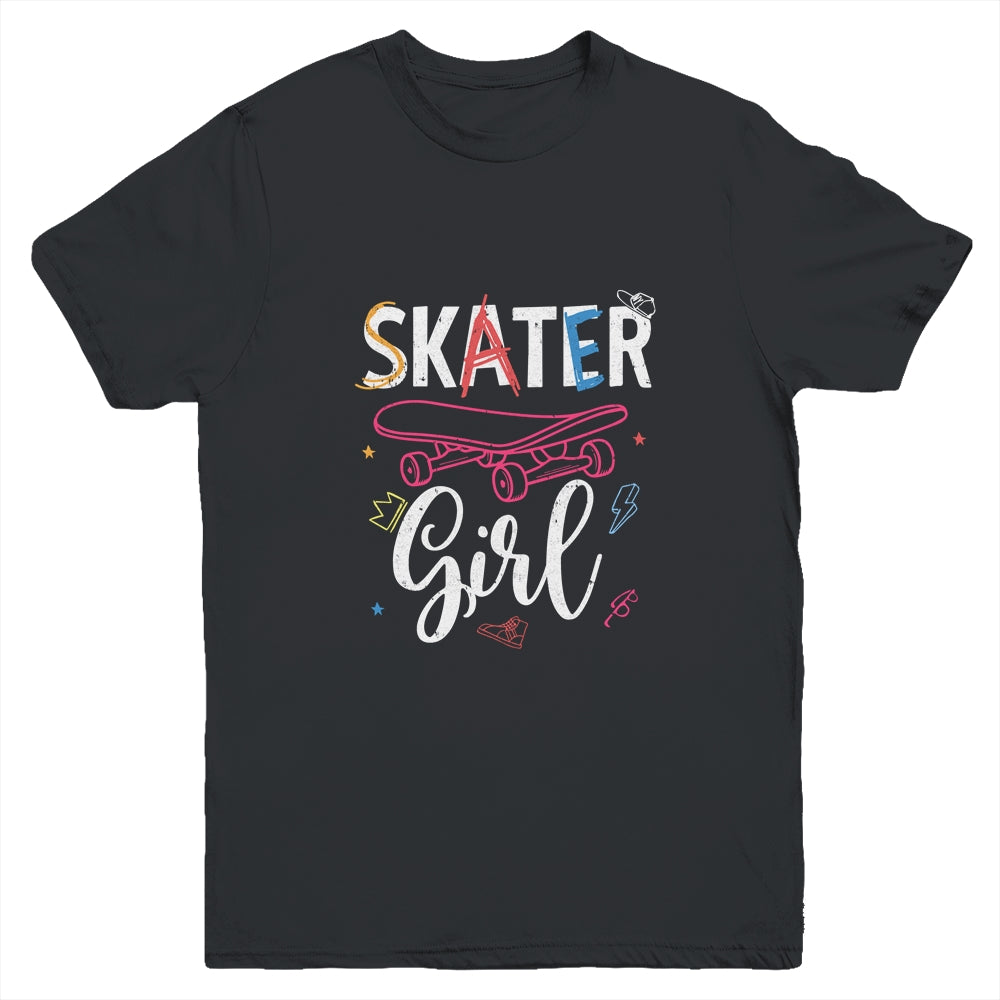 Skater Skateboard Skateboarding For Girls Youth Youth Shirt | Teecentury.com